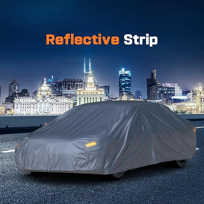Heavy Duty Waterproof Car Cover for Coupe Universal Fit for Ford Mustang, Chevrolet Camaro, Chevrolet Corvette, BMW 4 Series, Audi A5, Lexus RC, Nissan GT-R, Kia Stinger, & More (Fits Cars up to 200")