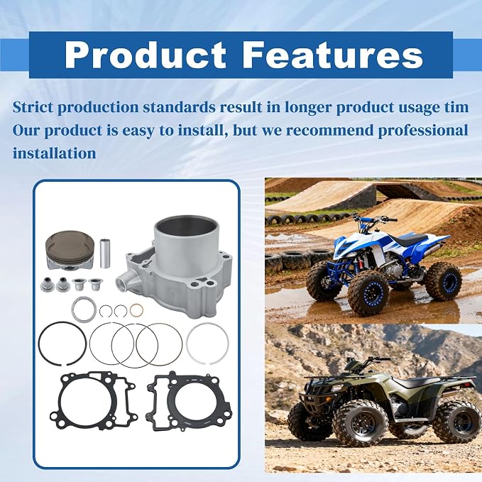 Silscvtt Cylinder Piston Top End Gasket Kit 99mm Replacement for Polaris Ranger 570 2014-2019 Replacement for 810965 3022860 40105M09900