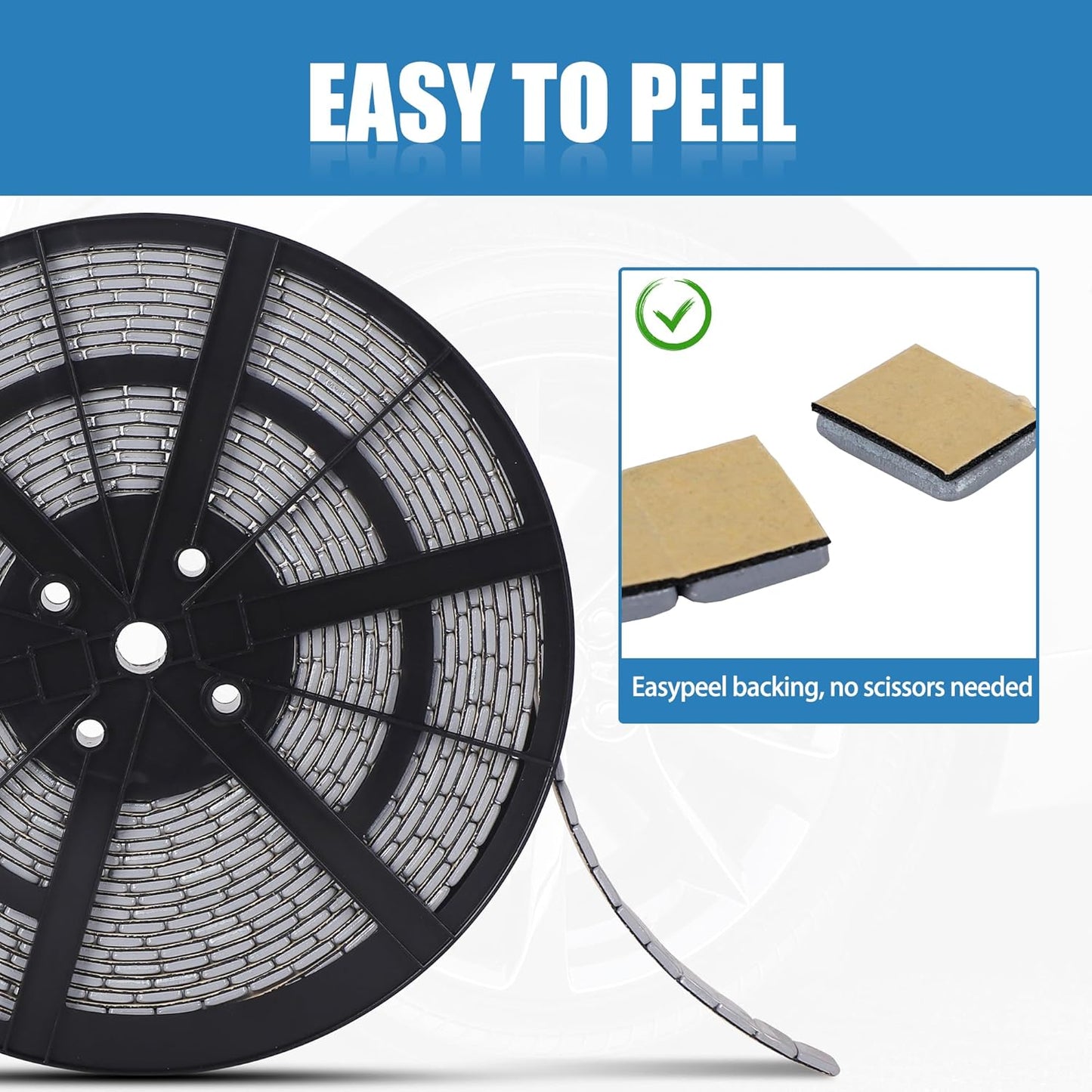 0.25 Oz Gray Adhesive Wheel Weights（715pcs,11lbs/5kg）,1/4 Oz Stick on Wheel Weights for Cars, Trucks, SUVs, Motorcycles, Low Profile