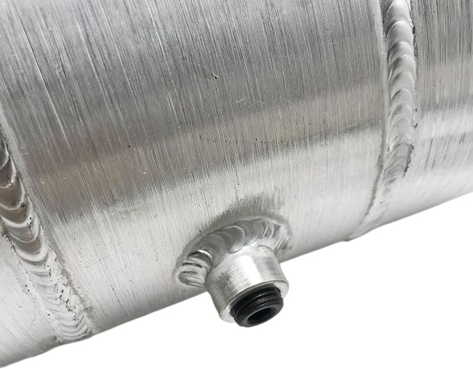 JSD 1 Gallon 6''x10" Aluminum Spun Round Gas Tank End Fill 1/4" NPT Outlet for motorbike,mini bike,go kart