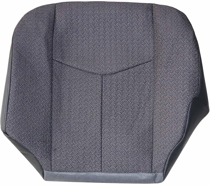 SecosAutoparts Driver & Passenger Side Bottom & Foam Cushion Dark Gray Replacement Cloth Seat Cover Compatible with Chevy Silverado Avalanche Tahoe Suburban GMC Sierra Yukon 2003 2004 2005 2006 2007