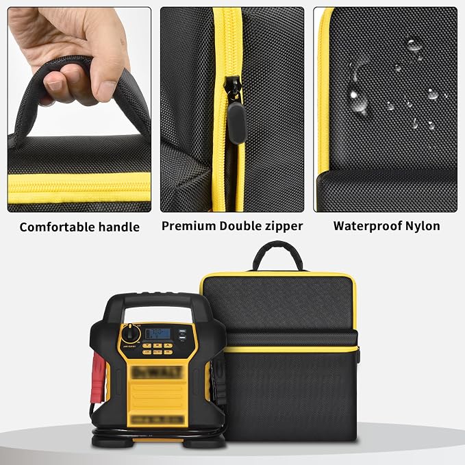Car Battery Jump Starter Bag Compatible with DEWALT DXAEJ14 Digital Portable Power Station + Bag Compatible with DEWALT 20V MAX Cut Off Tool
