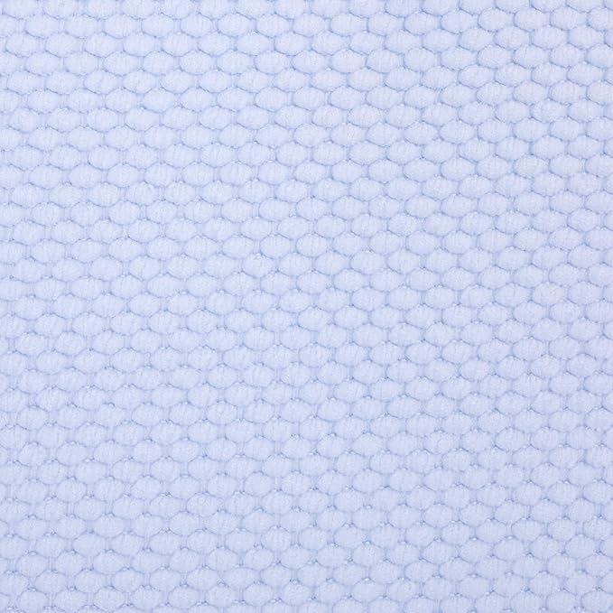 Sweet Home Collection Memory Foam Chair Cushion Honeycomb Pattern Solid Color Slip Non Skid Rubber Back Ultimate Comfort and Softness Rounded Square 16" x 16" Seat Cover, 12 Pack, Light Baby Blue