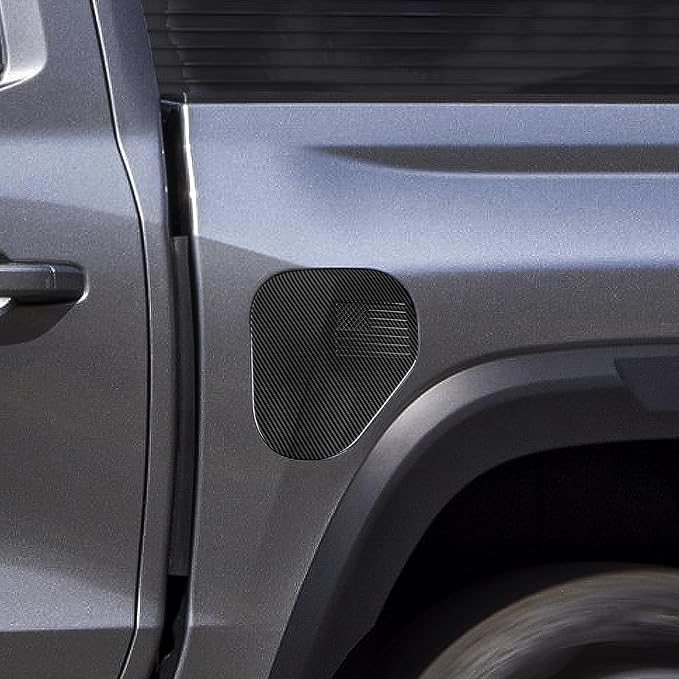 Car ABS Carbon Fiber Exterior Fuel Filler Door Gas Tank Cap Cover Interior Trim Decal for Chevy Colorado 2023 2024 2025 2026 Accessories