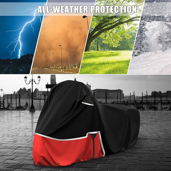 Waterproof Motorcycle Cover Replace for Honda Scooter Model, 420D Oxford Cloth Honda Ruckus, Metropolitan, Dio and ADV150 Scooter Cover for Snow Rain Dust Protection