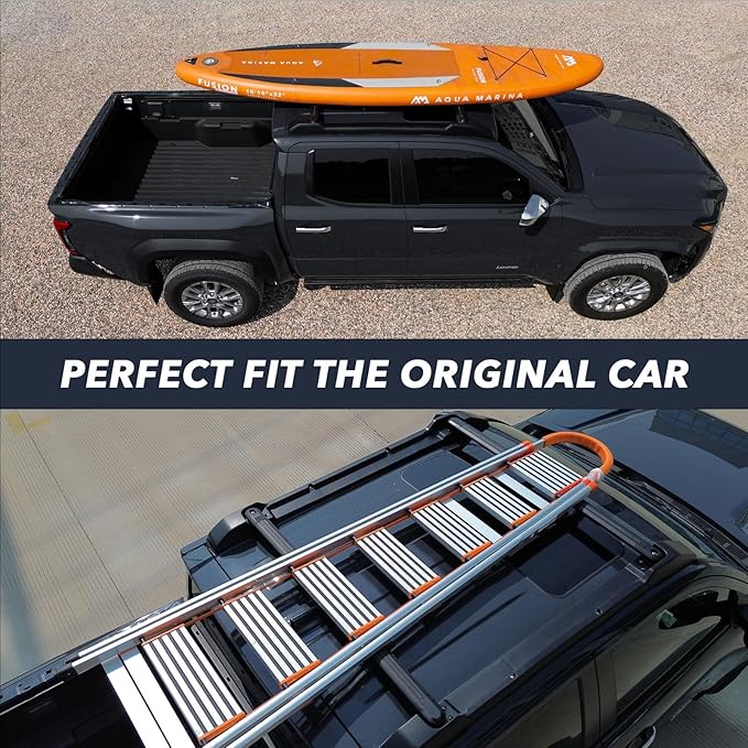 Roof Rack Cross Bars for 2024 2025 2026 Toyota Tacoma Double Cab - Aluminum Roof Rails Crossbar for Cargo Canoe Bike Kayak Snowboard - Rooftop Cargo Carrier Luggage(Not for XtraCab)