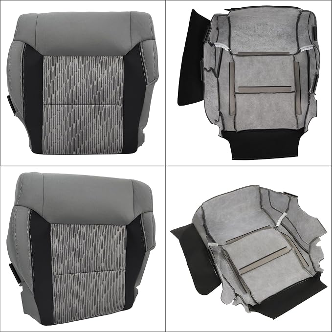 GXYWADY Front Driver Bottom Cloth Seat Cover Gray-Black Replacement for Tundra 2014 2015 2016 2017 2018 2019 2020 2021