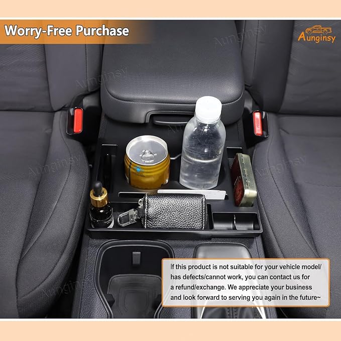 Aunginsy Center Console Cup Holder Storage Box Compatible with Nissan Frontier 2022-2025 Car Central Control Gear Shift Armrest Box Front Cup Holder Organizer Tray Insert Accessories, Not Fit Pro-4X