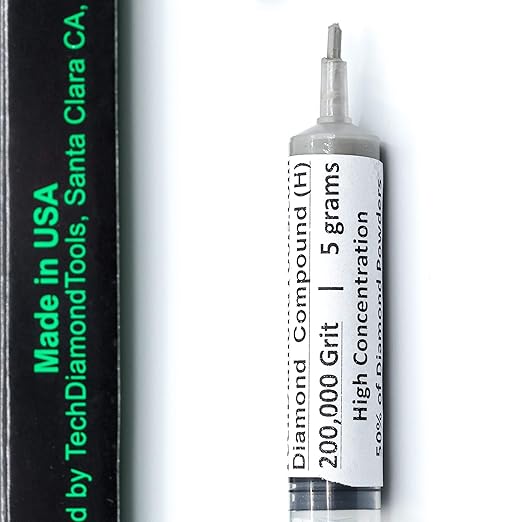 TechDiamondTools Kit of 3 Diamond Polishing Compound Polishing Paste USA Made 14000 100000 200000 Grit for Marble Glass Metal Rock Jewelry Resin Silver Gemstone with High Concentration Diamond Powder