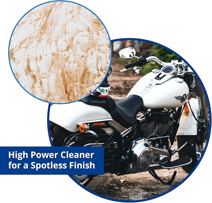 Shinykings Motorcycle Cleaner Wash&Shine 66 | WATERLESS BIke Wash with Ultra Shine Finish | Powerful Motorcycle Detailing Spray for All Surfaces | Bike Cleaner California | 16fl.oz