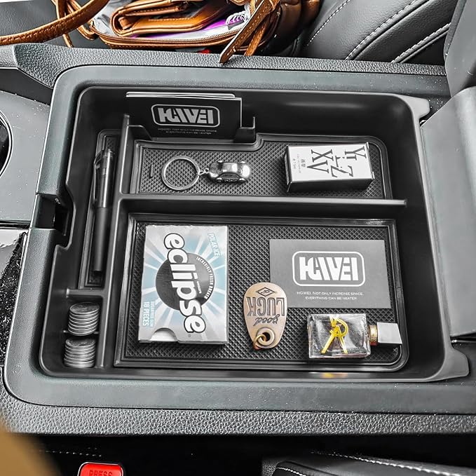 HGWEI Center Console Shifter Organizer Compatible with Honda Pilot 2023 2024 2025 and 2026 Passport Interior Accessories Armrest Storage Box Gear Shift Tray Compartment Divider