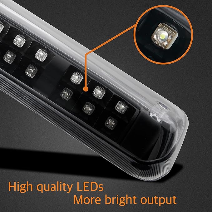 Third 3rd Brake Light LED for 2004 2005 2006 2007 2008 Ford F150, High Mount Rear Brake Lights Assembly for 04-08 F-150, Waterproof Center Cab Cargo Lamp Stop Light