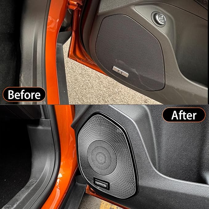 YOUTOOCAR Stainless Steel Speaker Covers Trim Compatible with Chevrolet Trax 2024-2025 Accessories (Black)