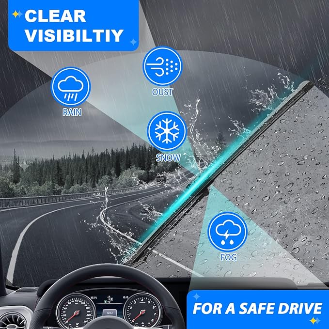 Windshield Wiper Blades Replacement for 2016 2017 Subaru Crosstrek / 2013 2014 2015 Subaru XV Crosstrek Original Factory Quality Front Rear Wipers Blade Set - 26" 16" 12" (Pack of 3)