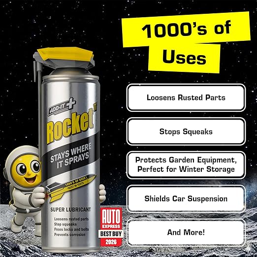 Multi-Purpose Lubricant Spray, 15.2 Fl Oz - Penetrating Oil & Anti-Corrosion Spray for Rusted Bolts, Tools, Bikes & Garden Equipment, Water-Resistant Protective Coating