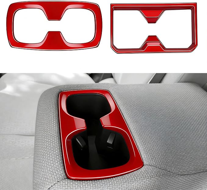 Front Rear Holder Decors for Toyota 4Runner 2025 2026 Interior Accessories Dashboard Cover Center Consoles ABS Trim Dark Red