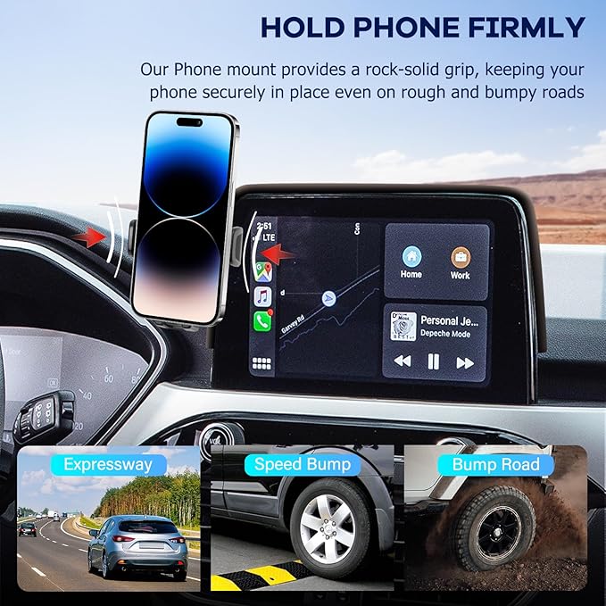 Car Phone Holder for 2020-2025 Ford Escape Accessories-Cell Phone Mount for Escape 8 inch Touch Screen Cradles Hands-Free 360° Rotation