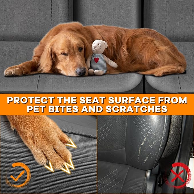 Truck Seat Cover Compatible with 2006-2024 2025 Isuzu NPR Front 40/60 Split Bench Seat Cover (Charcoal, 2006-2025)