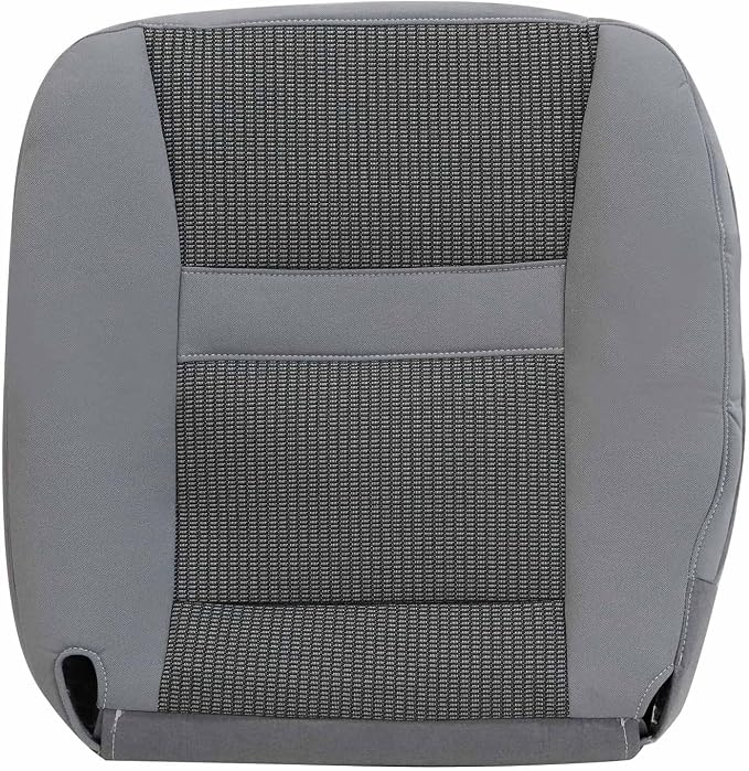 Priprilod Gray Cloth Front Passenger Side Bottom Replacement Seat Cover & Top Lean Back Cover Compatible with Dodge Ram 2500 3500 4500 5500 2006 2007 2008 2009 2010