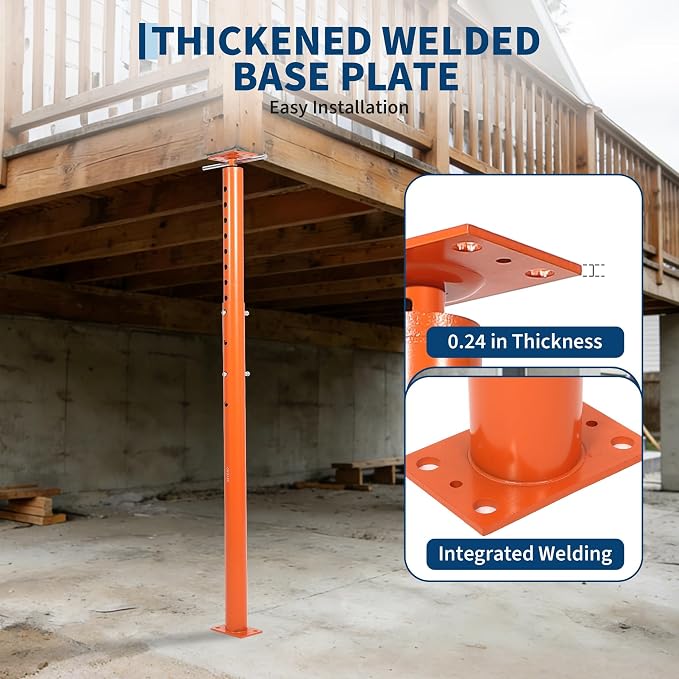 2 Pack Jack Post, House Floor Jack with 53"-93" Height Range, 18000 LBS Lifting Joist Beam Basement Jacks for Leveling, Lifting
