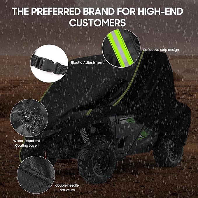 UTV Covers 2-3 Seaters Waterproof Outdoor,Heavy Duty Fadeless Oxford Cloth,Windproof All Weather Side by Side Covers Accessories for Polaris RZR Cover 2 Seater Can-Am Yamaha Honda,126Lx59Wx67H Inches