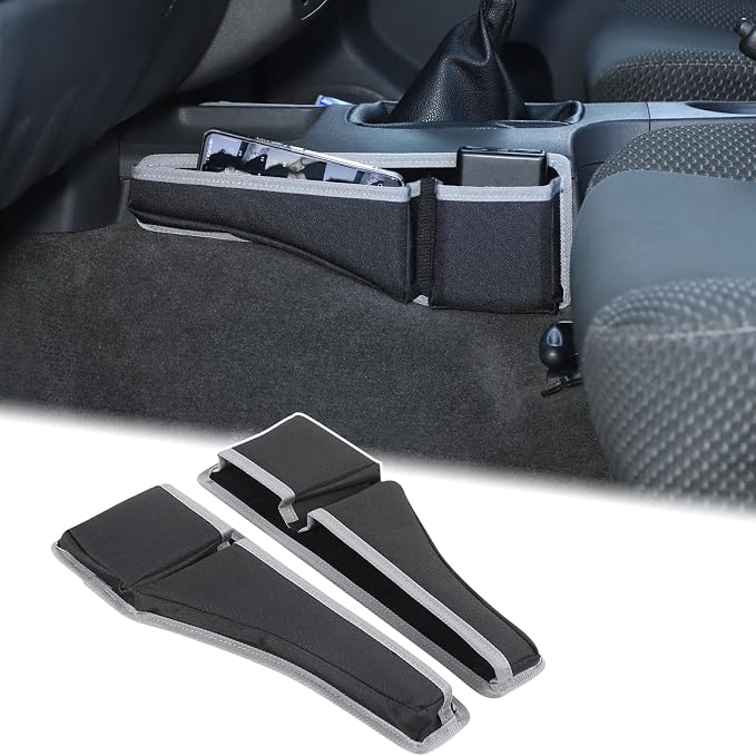Aunginsy Center Console Gear Shift Side Storage Bag Compatible with Nissan Frontier 2009-2017, Central Control Gear Shifter Box Left & Right Side Panel Storage Pocket Organizer Tray Pouch Accessories