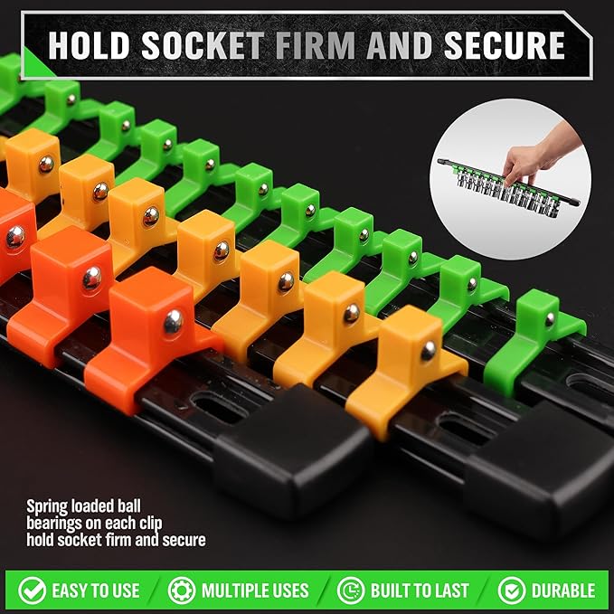 SWANLAKE GARDEN TOOLS Bundled Products-2 Items: 18-Piece Socket Organizer Set & 9-Piece 1/2" Metric Impact Socket Set