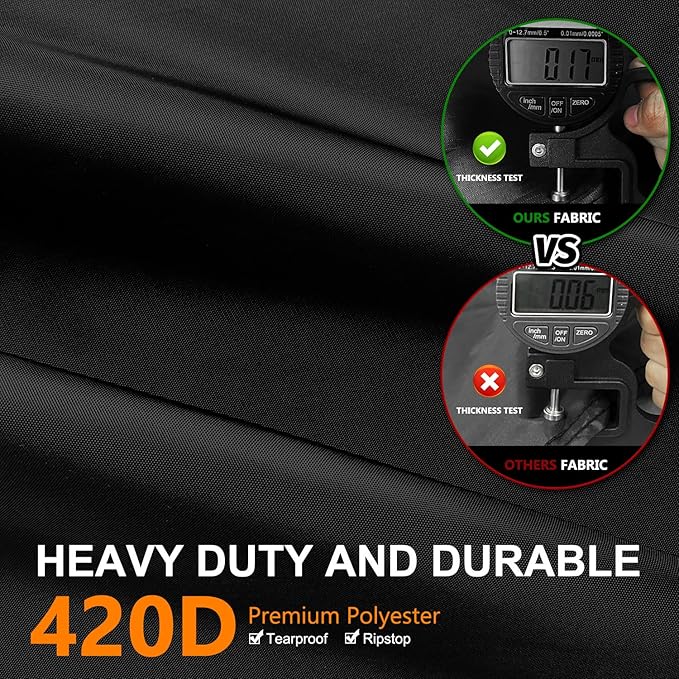 AIBIELY 116" Motorcycle Cover Storage Waterproof Outdoor,Heavy Duty Tearproof Durable Anti-UV Polyester,Weatherproof Scooter Moped Bike Covers Accessories,Fit for Honda,Yamaha, Kawasaki,Harley