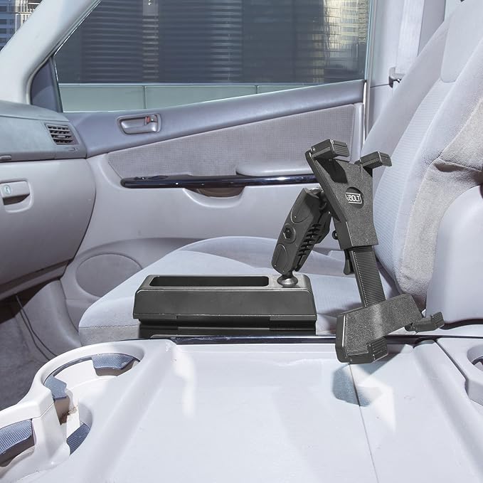 iBolt TabDock Bizmount Wedge - Heavy Duty Vehicle Console Mount for All 7" - 10" Tablets (iPad, Nexus, Samsung Tab). Great for Work, Personal, and Business Vehicles