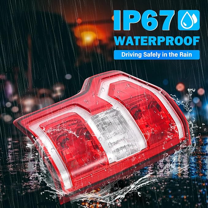 Tail Lights Assembly Compatible with 2018 2019 2020 Ford F-150 Left Driver Side Rear Light Brake Lamp Taillight with Bulb and Harness Replace JL3Z13405H