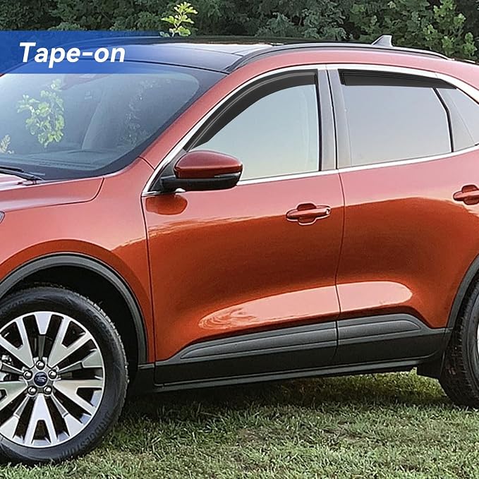 Window Visors Rain Guards for 2020-2026 Ford Escape, Out-Channel Window Vent Wind Deflectors Visors Shades for 20-26 Escape(Not for Active)