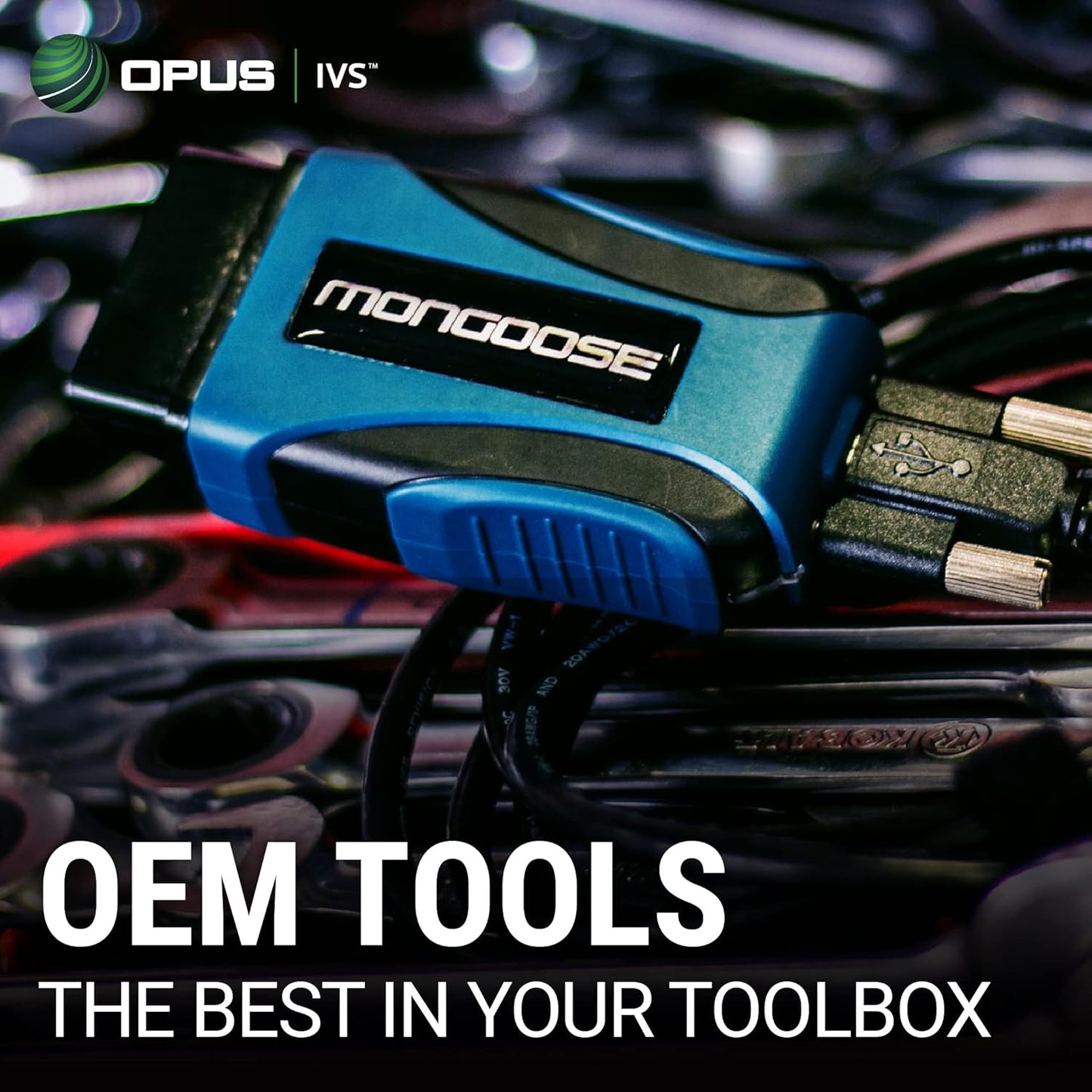 Opus IVS Mongoose-Plus J2534 OEM Bluetooth Wireless Vehicle Interface Cable - Ford/Lincoln/Mercury OEM Reprogramming and Diagnostics