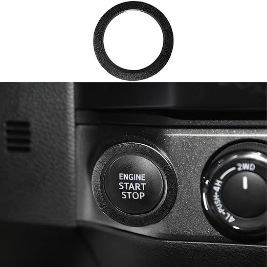 for Toyota Tacoma Accessories 2023 2022 2021 2020 with 8" or 7" Touchscreens Knob Covers - AC Vent Ring Button Knob Covers for Air Conditioner Volume Mirror Push Start Stop Button Trim 12Pcs (Black)