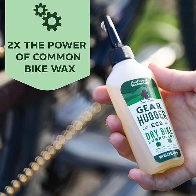 Gear Hugger - Dry Lube and Degreaser - Eco-Friendly & Long-Lasting Bike Chain Cleaner – Plant-Based Bike Lubricant, No Petroleum, No PTFE