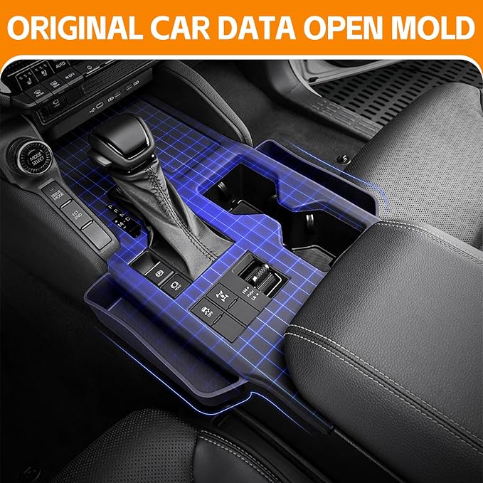 Black Center Console Organizer Compatible with Toyota Land Cruiser 250 Prado J250 Lc250 2024 2025 Accessories Black Organizer Interior Silicone Seat Gap Storage Box（NOT for 1958）