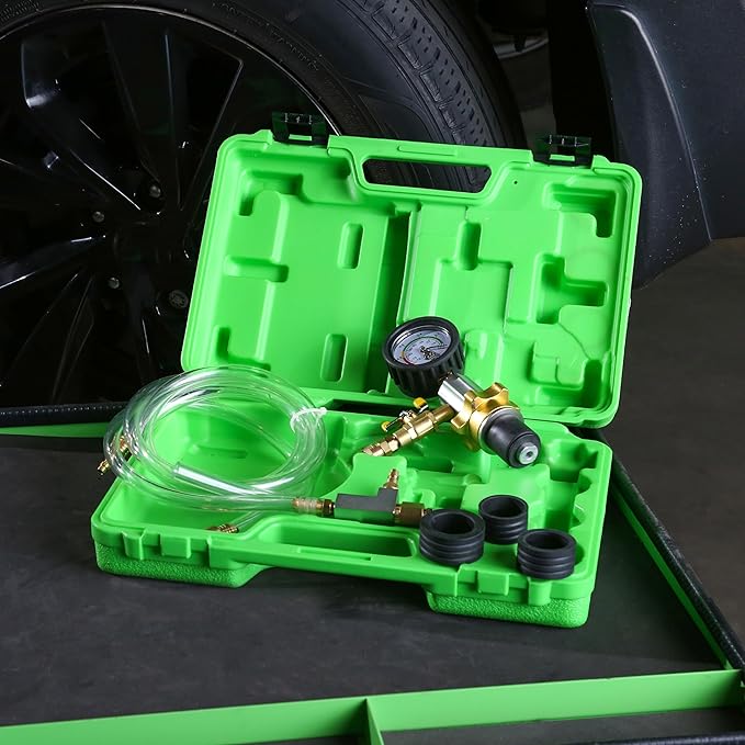 OEMTOOLS 27066 Coolant System Refiller Kit, 3 Adapters | Remove Air Trapped in Cooling System, Test Radiator and Heating Core Lines for Leaks | Fits Radiator Necks and Coolant Reservoirs