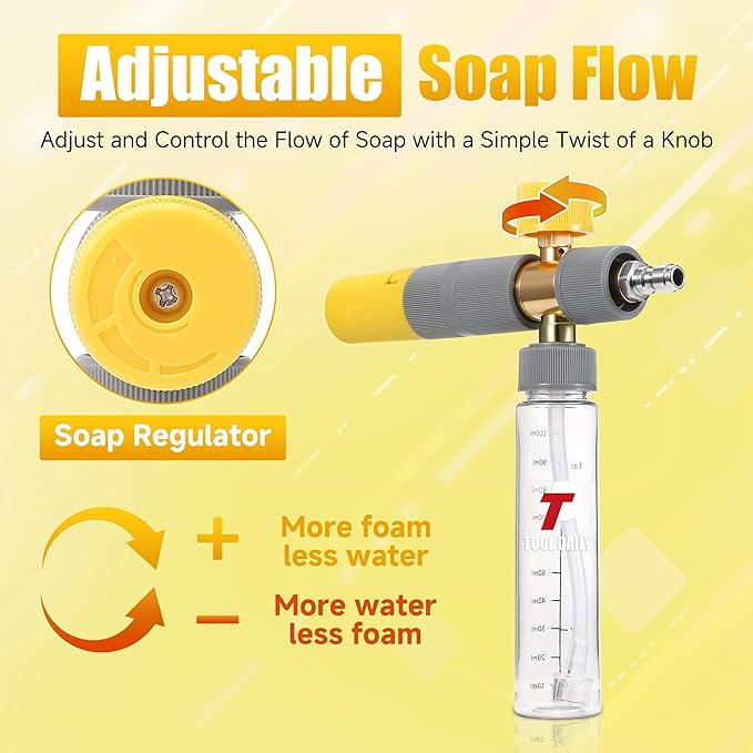 Tool Daily Foam Cannon, Pressure Washer Spray Nozzle Tips with Nozzle Holder