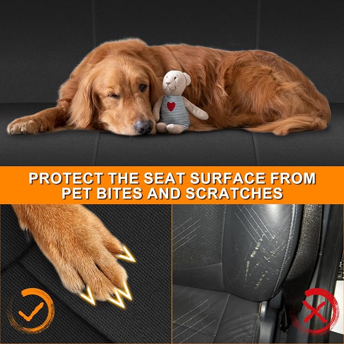 Truck Seat Cover Compatible with 1997-2000 Ford F-150 Seat Covers Front 40/60 Split Bench with Opening Center Console, Not with Airbags Next to The Headrest, Black and Gray
