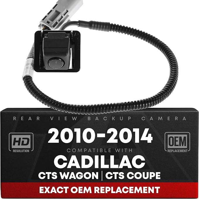 Rear View Backup Camera - Compatible with 2010-2014 Cadillac CTS Wagon, 2010-2014 Cadillac CTS-V Wagon, 2011-2015 Cadillac CTS Coupe, 2011-2015 Cadillac CTS-V Coupe - OEM 22922658, GM1960109