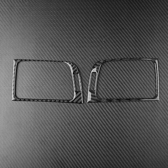 Black Soft Carbon Fiber car Interior Instrument Vents 2/Piece Decorative Stickers Suitable for Acura TSX 09-14 Carbon Fiber car Interior