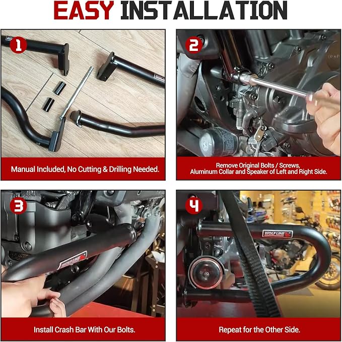 Motorcycle Engine Guard Crash Bar Compatible with Rebel 1100 CMX1100 2021 2022 2023 2024 2025 2026 Highway Bar Bumper Side Protection