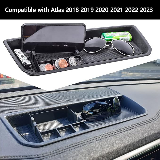 EDBETOS Center Console and Dashboard Storage Box Organizer Compatible with Atlas Accessories Cross Sport 2018-2022 2023