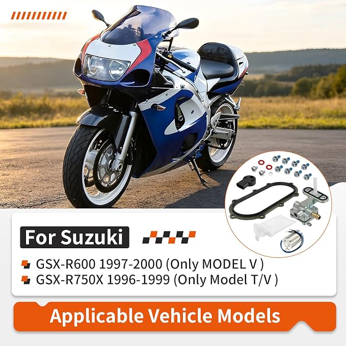 Fuel Gas Valve Petcock + Fuel Pump W/Gasket For Suzuki GSX-R600 1997-2000 GSX-R750X 1996-1999 44300-33E01 44300-33E0V