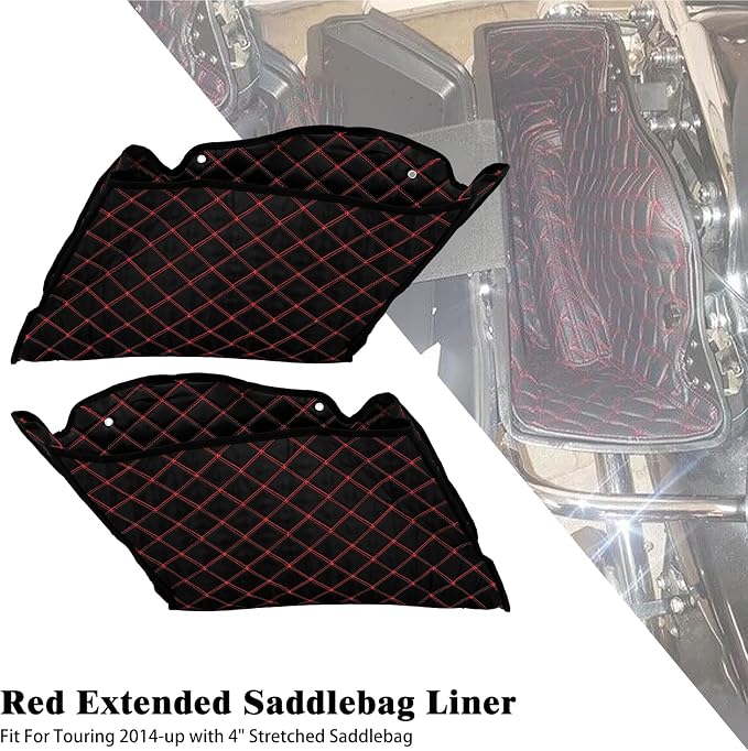 Saddlebag Liners Carpet Insert for 4 inch Stretched Tapered Hard Saddlebags Fit for Harley Touring Road King Road Glide Street Glide Electra Glide