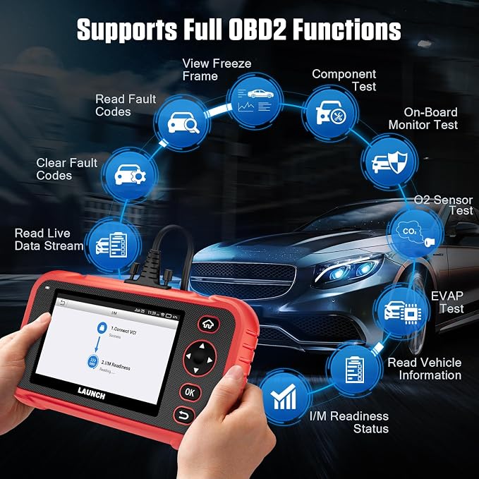 LAUNCH CRP129I OBD2 Scanner, 2026 FCA AutoAuth, Next-Gen, 8 Resets Oil/EPB/SAS/TPMS/BMS/Throttle/DPF Reset/Injector Coding, ABS SRS Transmission Engine Code Reader, Lifetime Free Update
