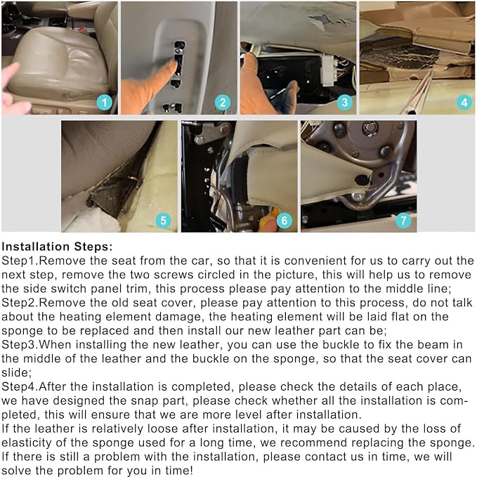 SecosAutoparts Driver & Passenger Side Bottom & Top Lean Back Leather Seat Cover Gray Compatible with Toyota 4Runner Limited 2003 2004 2005 2006 2007 2008 2009
