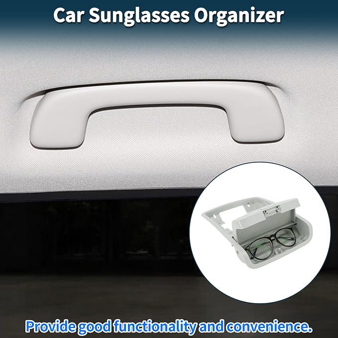 Car Sunglasses Case for Volkswagen Jetta/for Vento MK6 2011-2014 Eyeglasses Holder Storage Box ABS Grey 1 Pc