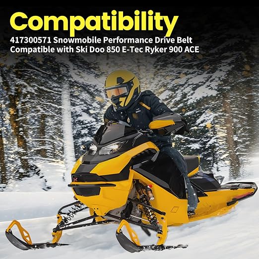 417300571 Snowmobile Performance Drive Belt Compatible with Ski Doo 850 E-Tec Ryker 900 ACE, Aramid Tensile Cords, Flexweave Overcord
