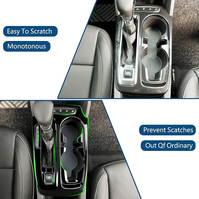 2 Pcs Center Console Gear Shift Panel Trim ABS Gloss Black Interior Protection Decor Accessories for Chevrolet Trailblazer 2024-2026