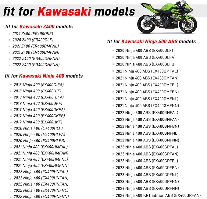 Clutch Kit & Friction Steel Plate for Kawasaki Ninja 400 EX400 Z400 ER400 2018-2024 OEM# 13087-0585 13187-0033